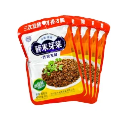 5 x Ya Cai - Sichuan Preserved Mustard Greens, 80g