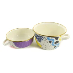 Abstract Enamel Mussel Pot
