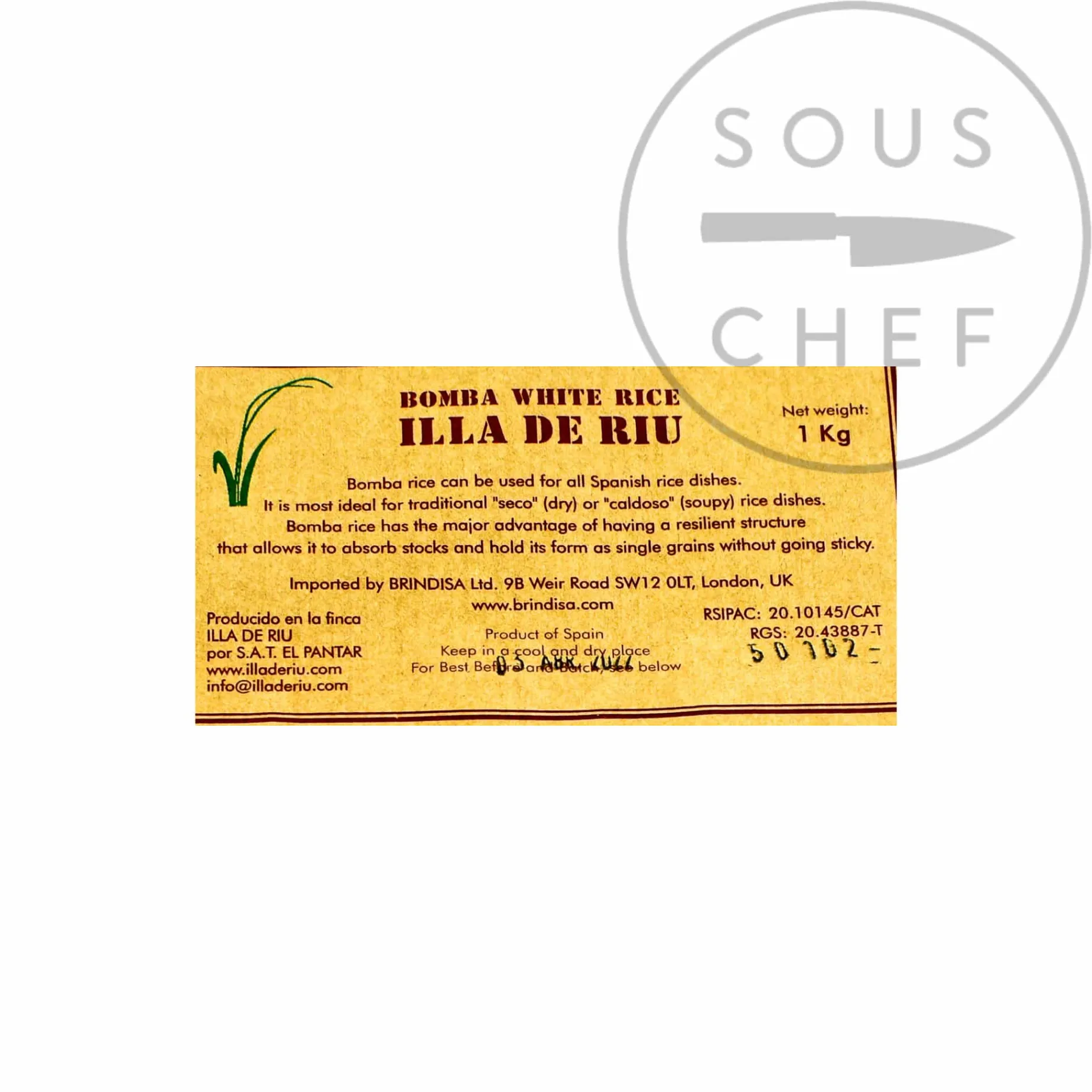 Bomba Paella Rice, 1kg