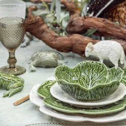 Bordallo Pinheiro White Cabbage Plate, 19cm