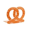 Brown Pretzel Metal Bookend