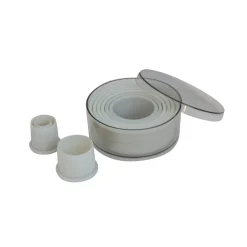 De Buyer Box of 9 Smooth Round Pastry Cutters