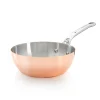 De Buyer Inocuivre Conical Copper Saute Pan with Stainless Steel Handle, 20cm
