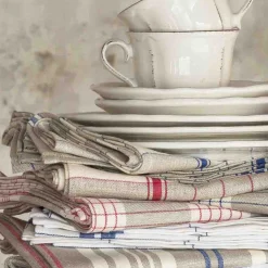 French Linen Tea Towel - EGR Bleu