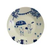 Garden Cat Japanese Round Plate, 24cm