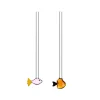 Ichendorf Milano Pink & Orange Fish Straws with Cleaning Brush, 20cm