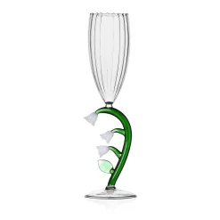 Ichendorf Milano White Flower Optical Champagne Flute, 160ml