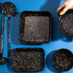 Kapka x Sous Chef Galaxy Splatter Enamel Square Roasting & Serving Dish, 21cm