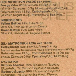 Ladolea Set of 2 Lemon & Oregano Infused Extra Virgin Olive Oil, 80ml