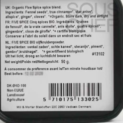 Mill & Mortar Organic Five Spice Blend, 50g