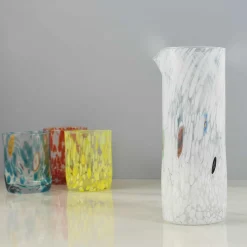 Murano Glass Tall Pitcher, White