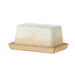 Paula Cream Stoneware Butter Dish