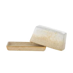 Paula Cream Stoneware Butter Dish