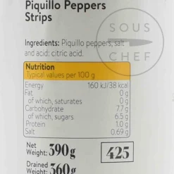 Piquillo Pepper Strips, 390g