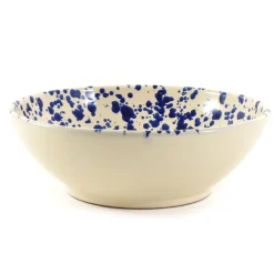 Puglia Blue Splatter Large Salad Bowl, 28cm