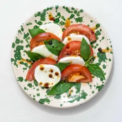 Puglia Green Splatter Dinner Plate, 27cm