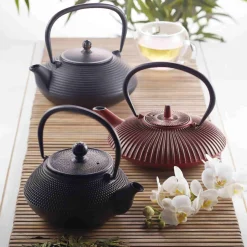 Red Cast Iron Teapot, 600ml