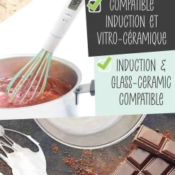 Scrap Cooking Handheld Whisk with Built in Thermometer