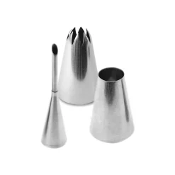 Scrap Cooking Set of 3 Stainless Steel Choux Piping Nozzles