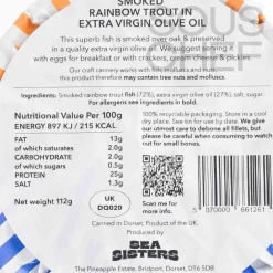 Sea Sisters Tinned Rainbow Trout Smoked Over Oak, 110g