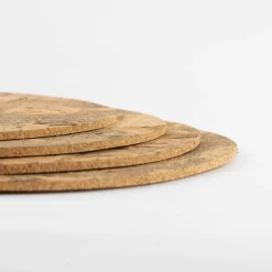 Set of 4 Marbled Cork Round Placemats, 30cm