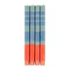 Set of 4 Orange Mint Striped Candles