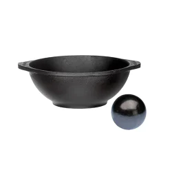 Skeppshult Cast Iron Mustard Seed Grinder & Cast Iron Bowl, 21 cm