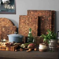 Teakhaus End Grain Butcher Block Rectangular Cutting Board, Medium