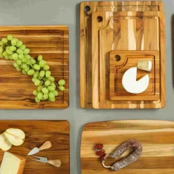 Teakhaus Rectangle Marine Cutting Board With Juice Canal, Medium