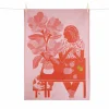 Tissage Moutet Les Pommes Embroidered French Jacquard Tea Towel