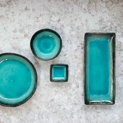 Turquoise Crackle Glaze Platter