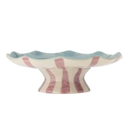 Willa Lilac Stripe Cake Tray, 28cm