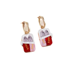 Wolf & Moon Tin of Sardines Hoop Earrings