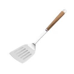 Wood Handle Stainless Steel Slotted Turner
