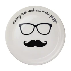Worry Less And Eat More Pizza Pizza Plate, 31cm