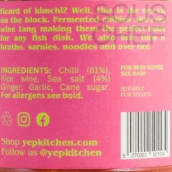 Yep Kitchen Hunan Salted Chillies, 160g